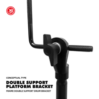 Beatello Multifunctional Expansion Two-way Drum Stand Rack Clamp + Percussion Universal Hanging Tom Drum Support Arm Accessories