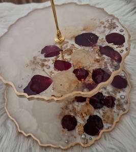 Pétalos de Rosa secos de calidad superior superfino, perla, utensilios de cocina de la mejor calidad, taza, servidor de pasteles, soporte de resina epoxi - Product Image 3