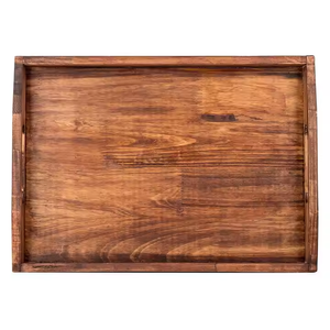 Plateau en bois rustique parfait pour servir et décorer par l'artisanat du croissant - Product Image 2