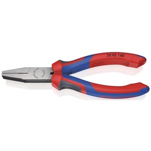 For KNIPEX Flat-Nose <b>Pliers</b> 160mm Overall Length Polished Head Black Anodized Multi-Component Handles - Product Image 1