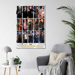 Póster de Estilo Moderno para Doctor Who con Collage de los Doctores y David Bradley para Decoración de Pared - Product Image 1