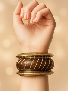 Ensemble de bijoux en bois imperméable fait à la main de qualité d'exportation, bracelets traditionnels pour femmes, accessoires de mode, couleurs personnalisées, cadeau d'affaires - Product Image 2