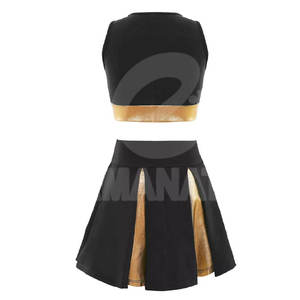 Conjuntos de Uniformes de Porristas Estampados de Nuevo Estilo del Mejor Fabricante para Mujer, Color y Diseño Personalizados, MOQ Bajo, Alta Calidad - Product Image 6