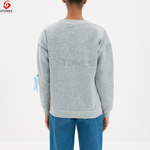 Logo personnalisé Mode Unisexe Sweat-shirt Hiver Multicolore Sweat-shirt Solide Pur Coton Pour Les Femmes - Product Image 4