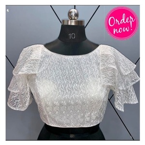 Modern Style Traditional Wedding Wear Latest Arrival High Quality <b>Readymade</b> <b>Blouse</b> Double Lining Sequence Embroidery Parties - Product Image 6