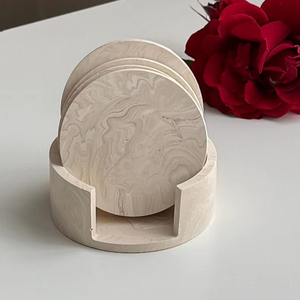 Ensemble cadeau de dessous de verre en résine scintillante très demandé tampons de boisson époxy décoratifs faits à la main pour les mariages et les sous-verres en pierre - Product Image 1