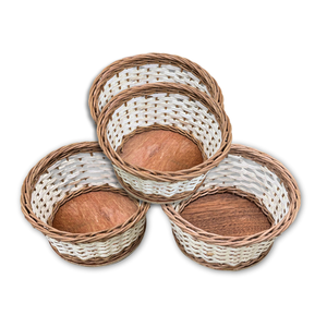 Elegant <b>Round</b> RATTAN <b>BASKETS</b>: Natural Elegance: Rattan <b>Baskets</b> for Room Organization with High Quality - Product Image 1