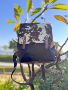 Cowhide Fur Leather Classic Hot Sale <b>Backpacks</b> Leather <b>Backpack</b> Handmade <b>Backpacks</b> Unisex Multi Uses <b>Stylish</b> - Product Image 5