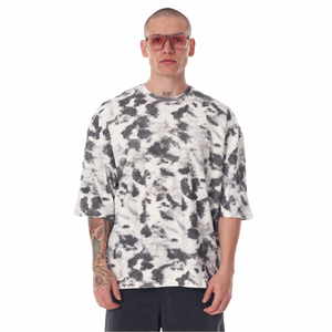 Camisetas para Hombre, Camisetas Extra Grandes de Algodón Grueso, Cuello Redondo, Transpirables, de Manga Corta, de Color Liso - Product Image 1