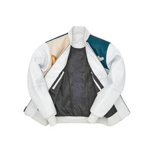 Venta directa de fábrica Traje de moda Chaqueta de cuero para mujer Traje de moda de la mejor calidad Chaqueta universitaria de cuero para mujer personalizada - Product Image 3