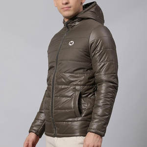 <b>Men's</b> Lightweight Water-Resistant <b>Canvas</b> Puffer <b>Jacket</b> Full Sleeves with Stand Collar Casual Winter Wear Wholesale Available - Product Image 2