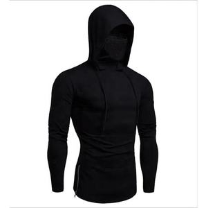 Sweat à capuche 100 % coton molletonné pour homme, motif uni, respirant, imperméable, coupe oversize, avec cache-visage intégré, 400 GSM - Product Image 5