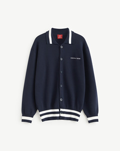 Men's Long-Sleeve Embroidered Breathable Knitted <b>Jacket</b> with Boxy Fit Formal Solid Custom Size Autumn by Routine Vietnam - Product Image 1