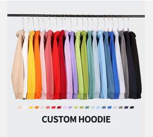 Unisex Heavyweight 100% algodón polar 600 Gsm sin cordón de gran tamaño invierno personalizado Reversible doble capa sudaderas con capucha para hombres - Product Image 6