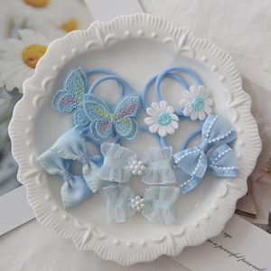 Elastici per capelli fatti a mano per bambini con farfalle e fiocchi, fermacoda, elastici per trecce, accessori per capelli per bambini - Product Image 6