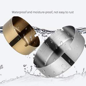 Impressions de logo personnalisé Design classique Cendrier à cigarettes en acier inoxydable anti-fumée avec couvercle pour la maison, le bureau ou le bar - Product Image 3