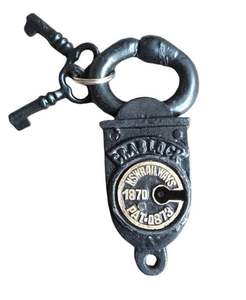 Cerradura de muebles indios de fábrica directa, cerradura de cajón de oficina de aleación de Zinc de estilo tradicional, marcapáginas pulidos de tres enclavamientos de calidad - Product Image 6