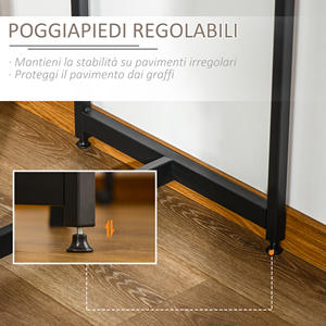 HOMCOM-Juego de comedor de barra de Bar de 3 niveles, estilo industrial, con 2 taburetes altos y reposapiés, color marrón - Product Image 6