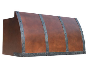 Campana extractora de cobre martillado de diseño antiguo de alta calidad, toldo para chimenea montado en la pared, isla de cocina, escape eléctrico - Product Image 2