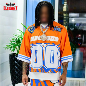 Maillot de football américain maillot en maille maillot sublimation imprimé design personnalisé nom de l'équipe numéro Sport Uniform By Elegant Sports - Product Image 6