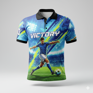 Polo t-shirts en polyester imprimé par sublimation personnalisée col manches courtes impression complète grande taille 180g toutes saisons quantité minimale de commande bas - Product Image 2