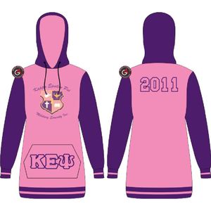 Kapa Epsilon Psi ชุดเดรสแขนยาวกระเป๋าลําลองเสื้อสเวตเตอร์มีฮู้ดหลวมชุดเดรสมีฮู้ด - Product Image 3