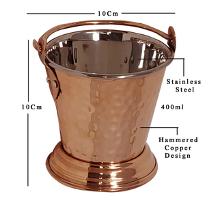 Aluminum Casted Hammered Texture Copper Antique Finished Elegant Look Casseroles <b>Pot</b> Food Serving Cookware Kitchenware Supplies - Product Image 4