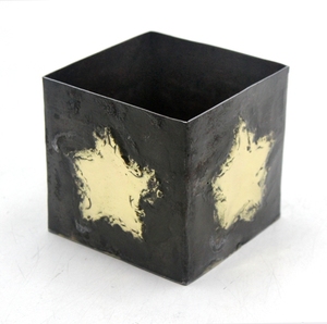 Florero de diseño de lujo, maceta de hierro/latón antiguo negro, uso para mesa, decoración navideña hecha a mano a granel - Product Image 3