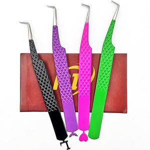 Pinzas de Fibra de Acero Inoxidable Personalizadas de Marca Privada para Extensión de Pestañas, Diseños Ecológicos CNC, Manicura de Pestañas Sostenible - Product Image 3
