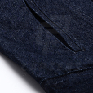 Veste en jean décontracté de couleur unie Vêtements à la mode Veste d'hiver en jean Veste en jean confortable - Product Image 5