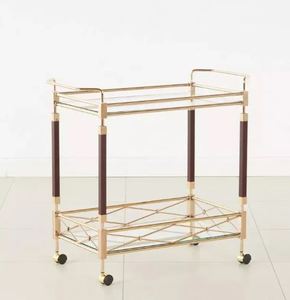Premium Quality Modern 2 Tier Service <b>Trolley</b> for Home Hotel Office Use Sleek Service <b>Trolley</b> for <b>Kitchen</b> Living Room Hotel - Product Image 6