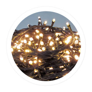 20m. Ghirlanda classica con 200 LED bianco caldo, alimentazione a corrente, 8 funzioni, IP44 (GSC 204600035) - Product Image 1