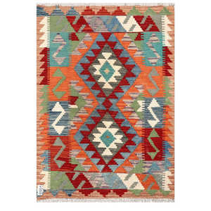 Tapis Kilim d'Afghanistan Maimana 117 X 81 cm, décoration murale - Product Image 1