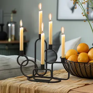 เชิงเทียนโลหะชุบสำเร็จรูปสำหรับตกแต่งบ้านเพื่อส่งออกดีไซน์ใหม่ - Product Image 1