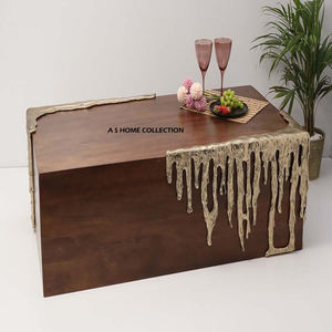 Modern Design Metal Wood <b>Coffee</b> <b>Table</b> Awesome for Home Hotel Restaurant or Wedding Decor in Brown Color - Product Image 1
