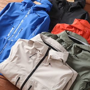 Coupe-vent unisexe imperméable de style universitaire, veste de pluie légère à capuche pour hommes femmes, fermeture éclair de grande taille pour l'été - Product Image 2