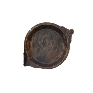 Placa de cargador de forma redonda de madera maciza de alta venta, placas de cargador de comida de madera con logotipo personalizado para servir en bodas - Product Image 3