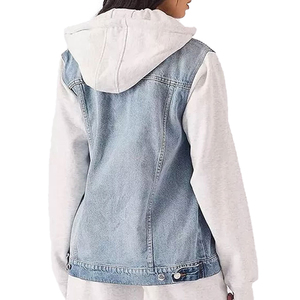 Ventes chaudes Produit tendance Veste en jean unie légère pour femmes Séchage rapide Vestes en jean unies pour femmes en vente - Product Image 2