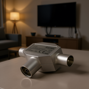 Coax Connector for 2 Antennas Metal Video <b>Splitters</b> & Converters Model 00205236 - Product Image 3