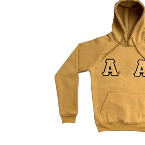 Excelente Sudadera Unisex de Invierno con Bordado de Letras Alpha Phi Alpha en Dorado Antiguo, Personalizada, de Algodón, para Hermandades y Fraternidades - Product Image 2