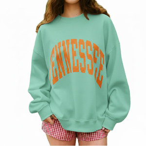 Sudadera de Invierno de Alta Calidad con Servicio OEM al por Mayor, Sudadera Holgada con Hombros Caídos, Logotipo Personalizado, Color Personalizado, Cuello Redondo, Sudadera para Mujer - Product Image 1