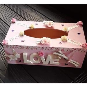 Caja de pañuelos MDF hecha a mano para escritorio de oficina que proporciona una apariencia elegante y un diseño funcional adecuado para el uso profesional diario - Product Image 1