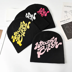 100% acrílico invierno calidez carta patrón sombrero de punto Super alta calidad Casual versátil para hombres y mujeres - Product Image 6