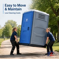 Bagno Portatile Durevole, Cabina WC Mobile di Facile Manutenzione per Cantieri, Parchi e Campeggi