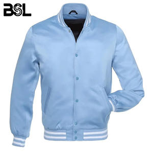 แจ็คเก็ตวาร์ซิตี้ผ้าซาตินไหมบางคุณภาพพรีเมียม |   แจ็คเก็ตเบสบอลแบบมีฮู้ดปักลายตามสั่งสำหรับขายส่ง พร้อมปักโลโก้และตัวอักษร - Product Image 1