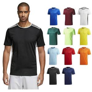 100% poliéster hombres media manga gimnasio deporte Fitness Camiseta cómoda elástica logotipo personalizado Jersey de talla grande transpirable - Product Image 1