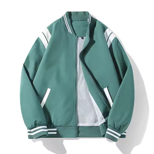 Chaqueta Varsity Personalizada para Hombre, Primavera 2025, con Cuello Alto, Logotipo Bordado Personalizado en la Parte Delantera, Tejido de Lana Transpirable - Product Image 1