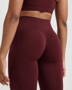 2024 nouveau haute qualité élastique mi-taille Yoga Fitness Leggings couleur unie en gros - Product Image 6