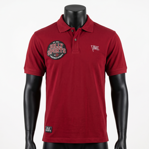 Mens Polo <b>Shirt</b> 220 GSM Cotton Polyester Pique Maroon Custom Embroidery Patch Logo Premium Fit Men's Polo <b>Shirts</b> - Product Image 3