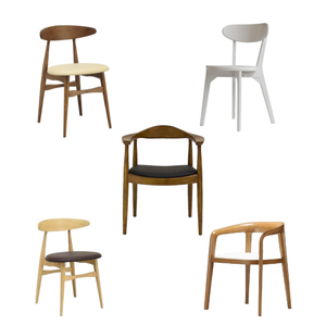 Chaise nordique design scandinave européen en bois massif restaurant café chaise de salle à manger meubles indonésie - Product Image 6